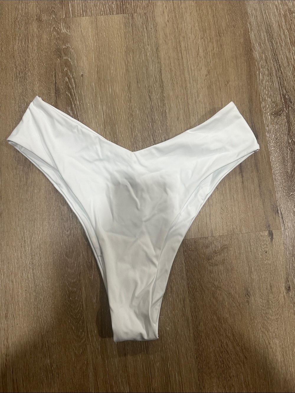 NWT Brazilian Cut White Bikini Bottoms, M
